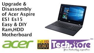 Acer Aspire ES 15 Laptop ES1 531 511 521 571 How to Upgrade ram and harddrive easy [upl. by Jehius]