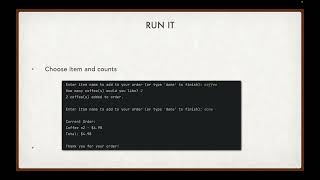 Restaurant order system in Python [upl. by Otirecul48]