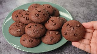 Easy Double Chocolate Chip Cookies Recipe at Home  Yummy [upl. by Tarryn]