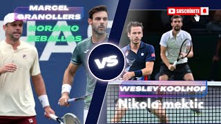 MARCEL GRANOLLERS  HORACIO ZEBALLOS VS WESLEY KOOLHOF NIKOLA MEKTIC LIVE SCORE  ATP WORLD TOUR [upl. by Alasdair]