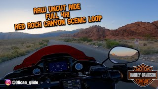 RAW Sound Harley Road Glide  RIDING THROUGH RED ROCK CANYON AT SUNSET  FULL 4K [upl. by Bertold]