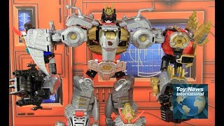 Transformers Power Of The Primes Dinobot Combiner Volcanicus Review [upl. by Llewellyn]