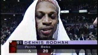 Dennis Rodman  Postgame Interview 1996 [upl. by Nwahsid]