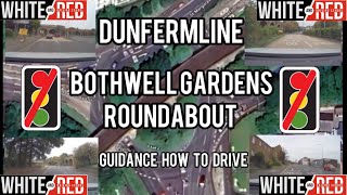 Bothwell Gardens Roundabout  Dunfermline  Guidance how to drive without traffic lights [upl. by Kela]