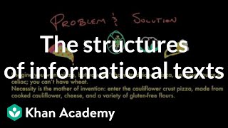 The structures of informational texts  Reading  Khan Academy [upl. by Aehtna798]