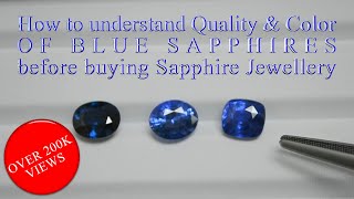 How to understand Quality amp Color of Blue sapphires before buying Sapphire Jewellery  💎Navneet Gems [upl. by Aizahs]