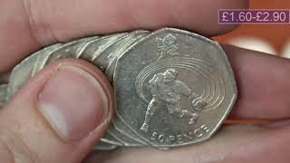 The Biggest 50p Hunt Ive Ever Done £2000 50p Commemorative Coin Hunt Bag 140 Book 2 [upl. by Qiratla527]