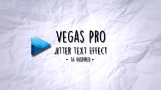 Jitter Text Effect • Vegas Tutorial  AE Inspired [upl. by Harat]