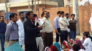 YDA Nishtar Protest against Central Induction Policy  Latest Dec 07 2016 [upl. by Beasley]