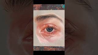 Eye Portrait Painting For Beginners । portrait art sketch painting shortsart artist [upl. by Felicdad]