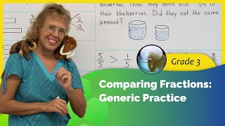 Comparing fractions generic practice 3rd grade math [upl. by Ebeohp]