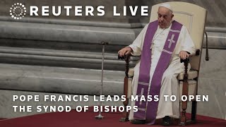 LIVE Pope Francis leads mass to open the synod of bishops  REUTERS [upl. by Ssej948]