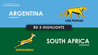 HIGHLIGHTS  ARGENTINA v SOUTH AFRICA  The Rugby Championship 2024 [upl. by Everest]