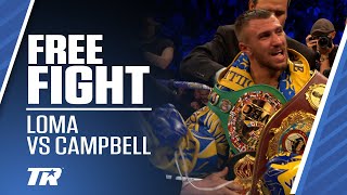 Vasiliy Lomachenko vs Luke Campbell  ON THIS DAY FREE FIGHT  Loma Gets 3rd Belt [upl. by Aihtenak]