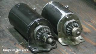 How to replace a starter gear on Briggs and Stratton Starters both rollpin and C clip type [upl. by Sukcirdor]