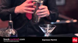 How to make a Espresso Martini bookcocktailcom  Cocktail Making Class [upl. by Yanttirb]