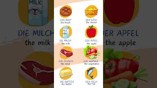 Quick German Vocabulary part 2 Nahrungsmittel Food germanfoodvocabulary learngerman foodingerman [upl. by Lavotsirc]