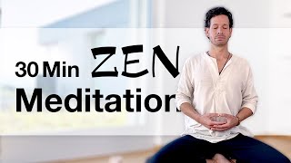 30 Min Accompanied Zen Meditation in Stillness  Zazen with IntroOutro [upl. by Akienat937]