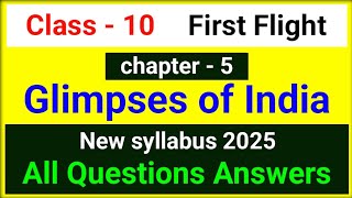 Glimpses of India question answer class 10 english first flight ch  5 [upl. by Telfore]