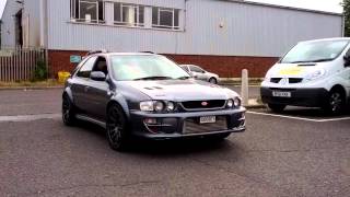 500 hp Impreza with launch control and anti lag complete with BANG between shifts [upl. by Schrick]