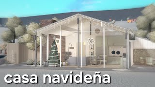 construí una CASA NAVIDEÑA en bloxburg en noviembre [upl. by Haerle961]