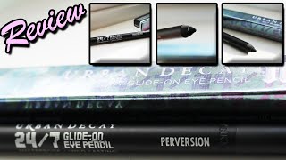 Urban Decay 247 Glide On Eyeliner Pencil in color Perversion REVIEW  Mompreneur Life ❤️ Vlog [upl. by Shugart550]