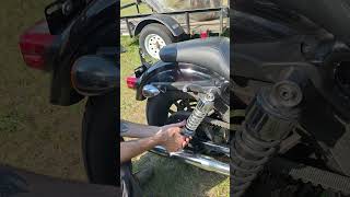 how to Adjust Motorcycle shocks wtih Ram Type Preload Adjusters Like most stock bikes have [upl. by Paulson]