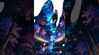 🌙✨ Enchanting 4K Anime Forest Wallpaper  Magical Midnight Vibes 🌌🌸 [upl. by Rehpinnej]