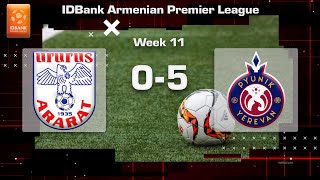 Ararat  Pyunik 05 IDBank Armenian Premier League 202324 Week 11 [upl. by Borlase536]