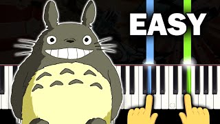 My Neighbor Totoro  Theme  The Path of the Wind  EASY Piano tutorial [upl. by Anomas]