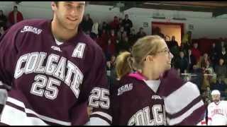 Colgate hockey gets boost from cancer survivors turned honorary coaches [upl. by Esimehc]