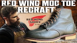 I TRANSFORMED these RED WING Moc Toes  TOTAL RECRAFT [upl. by Akirdnuhs465]