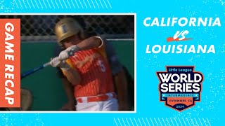 Game Highlights California vs Louisiana  Intermediate 5070 World Series [upl. by Nairb]