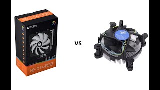 CPU COOLERS TEST intel stock cooler vs ID COOLING SE214 RGB BIG DIFFERENCE [upl. by Leid316]