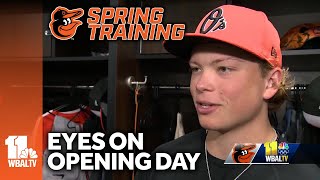 Holliday on making Orioles opening day roster Thats my goal [upl. by Annazus418]