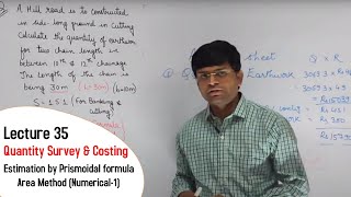 Road Estimate by using Prismoidal Formula Area Method  Lecture 35  QSC  Aditya Agrawal [upl. by Healion]