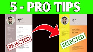 Freshers PRO Resume Formats for IT JobS 2024 Tamil [upl. by Anniroc]