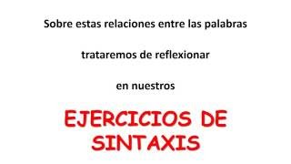 Ejercicios de sintaxis [upl. by Dewayne]