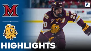 Miami vs Minnesota Duluth  NCAA College Hockey  Highlights  November 15 2024 [upl. by Lourdes]