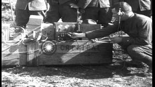 Troops of the 2nd Field Signal Battalion 1st Division AEF train at GondrecourtHD Stock Footage [upl. by Shere]