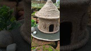 🛖🌳DIY  Easy Jute Rope Craft  How To Make a Hut With Jute Rope shorts craft art new diy🛖🛖 [upl. by Niemad]