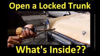 Open a Car Trunk Not opened in 20 years with no Key  How To Drill out a Lock [upl. by Ahseikram]