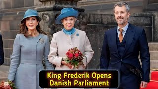 King Frederiks Historic First Danish Parliament Opening as Monarch [upl. by Orsa]