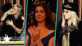 Anne Hathaway Cries As Jennifer Aniston Leads Barbra Streisand SAG Tribute [upl. by Alikam]