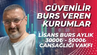 GÜVENİLİR BURS VEREN KURUMLARDAN BURS BAŞVURUSU AYLIK 3000₺ ve 5000₺ CANSAĞLIĞI VAKFI BURSU [upl. by Cosette]