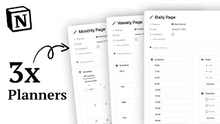 Notion Planners Template Tour FREE Download [upl. by Anayrb]