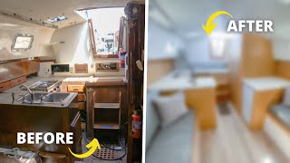 1 YEAR REBUILDING AN OLD BOAT INTO A MODERN YACHT TIMELAPSE START TO FINISH [upl. by Annaeoj973]