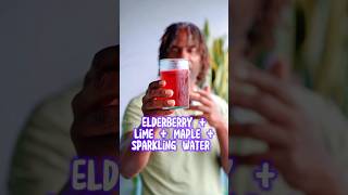 Drink this to keep the vibes 🆙 Elderberry Sprite ￼ falldrinks fallrecipes craftsoda [upl. by Hiltan]