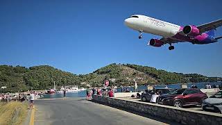 Wizz air W46147 Landing at Skiathos 2024 [upl. by Iddo]