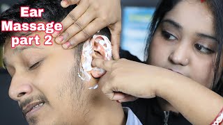 Ear Massage Special Part 2  Ear Fingering 3d ASMR  Moisturizer Ear Massage  Neck Crackinmg [upl. by Crist]